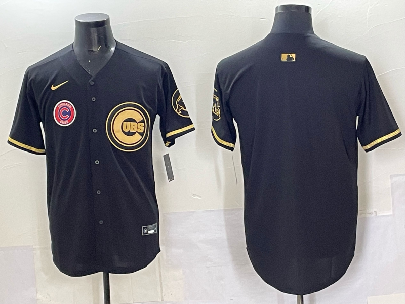 Men Chicago Cubs blank black Nike MLB 2025 Jersey 002
